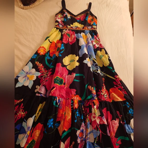 NWOT Stunning Camilla "Away With the Fairies" Floral Maxi Dress M Embellished - Picture 6 of 17